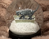 Gray Kitty Litter Snow Globe