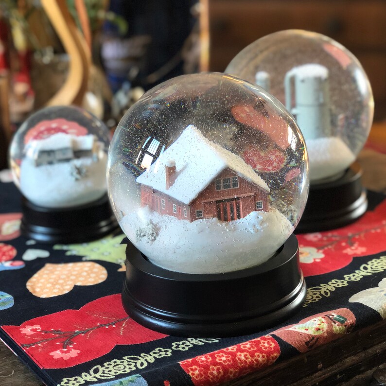Custom Snowglobe Your home in a Snowglobe Etsy