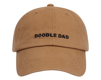 Gorra de béisbol Hatphile prelavada suave con bordado para papás con estilo doodle.