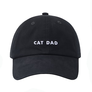 Hatphile Simple Style Unconditional Love Cat Dad Embroidery Dad Hat Baseball Cap