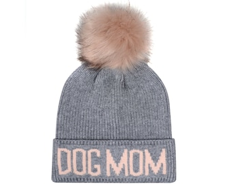 Hatphile Dog Mom Dog Dad Knit Hat Beanie Skully Toque