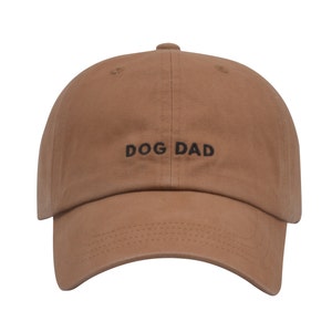 Hatphile Simple Style Unconditional Love Dog Dad Embroidery Dad Hat Baseball Cap Dog Dad Brown