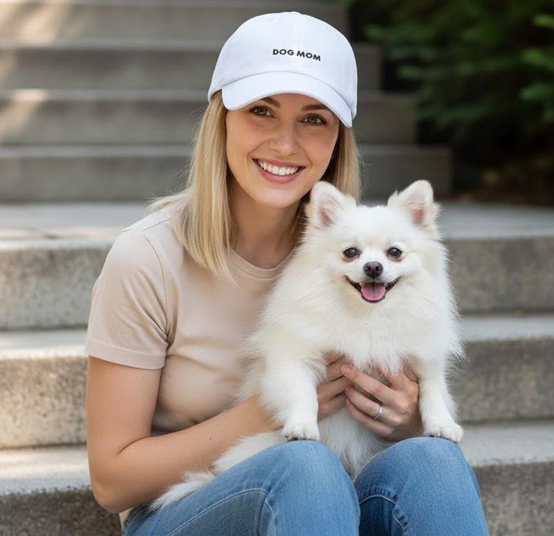 Dog Mom Baseball Cap | Embroidered Cotton Twill Hat, HatPhile image 9