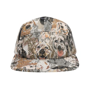 Hatphile Unique Dog Jacquard 5 Panel Hat Camp Cap