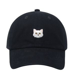 Hatphile White Cat Dad Hat Ball Cap Perfect Gift for Cat Lovers