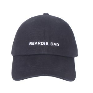 Hatphile Beardie Dad Embroidery Black Soft Cap