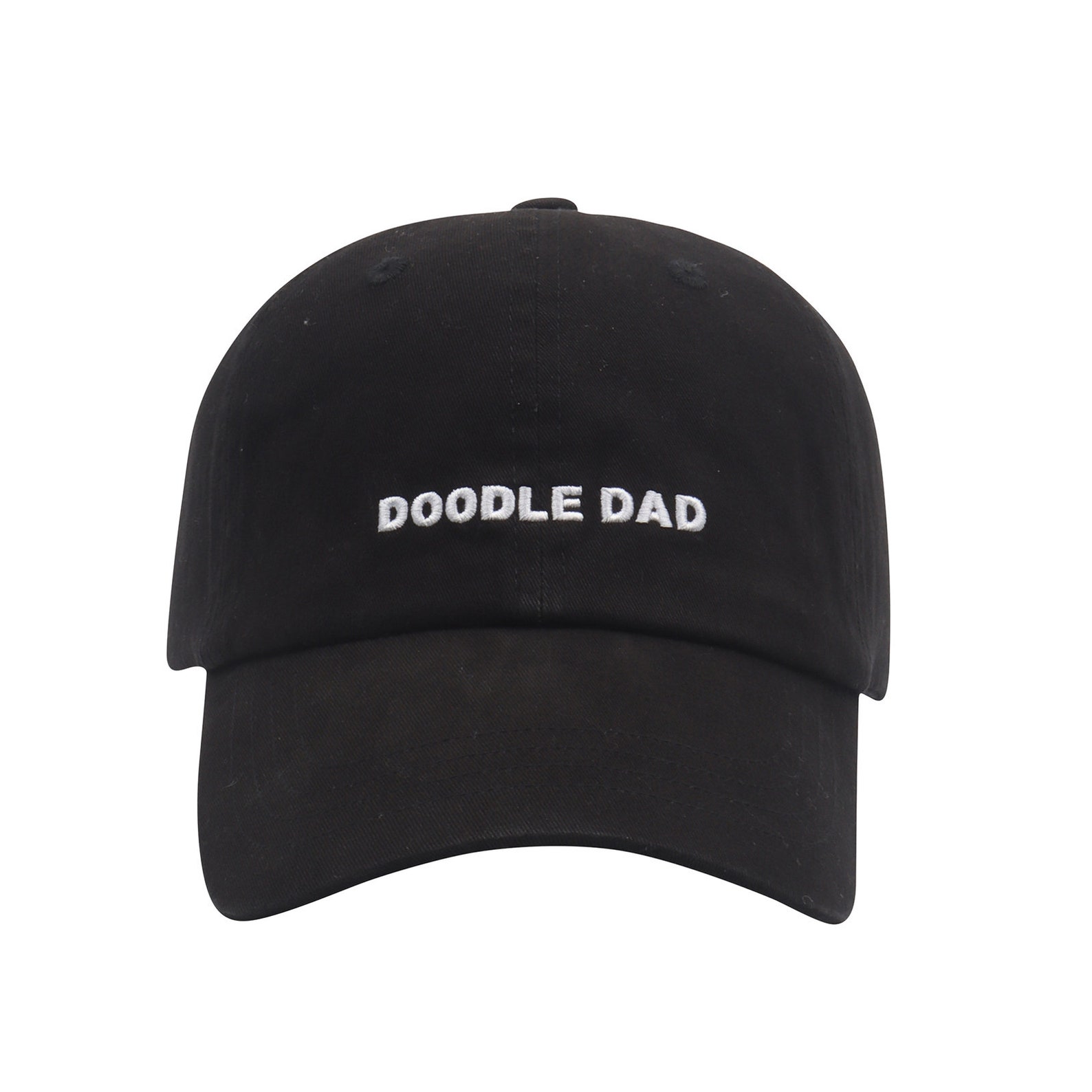 Hatphile Pre-Washed Dad Hat - "Dog Mom" Or "Dog Dad" Embroidered Baseball Cap (Doodle Mom Pink) - View #2