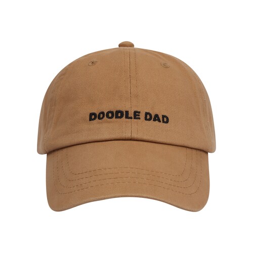 Hatphile Pre-Washed Dad Hat - "Dog Mom" Or "Dog Dad" Embroidered Baseball Cap (Doodle Mom Pink)
