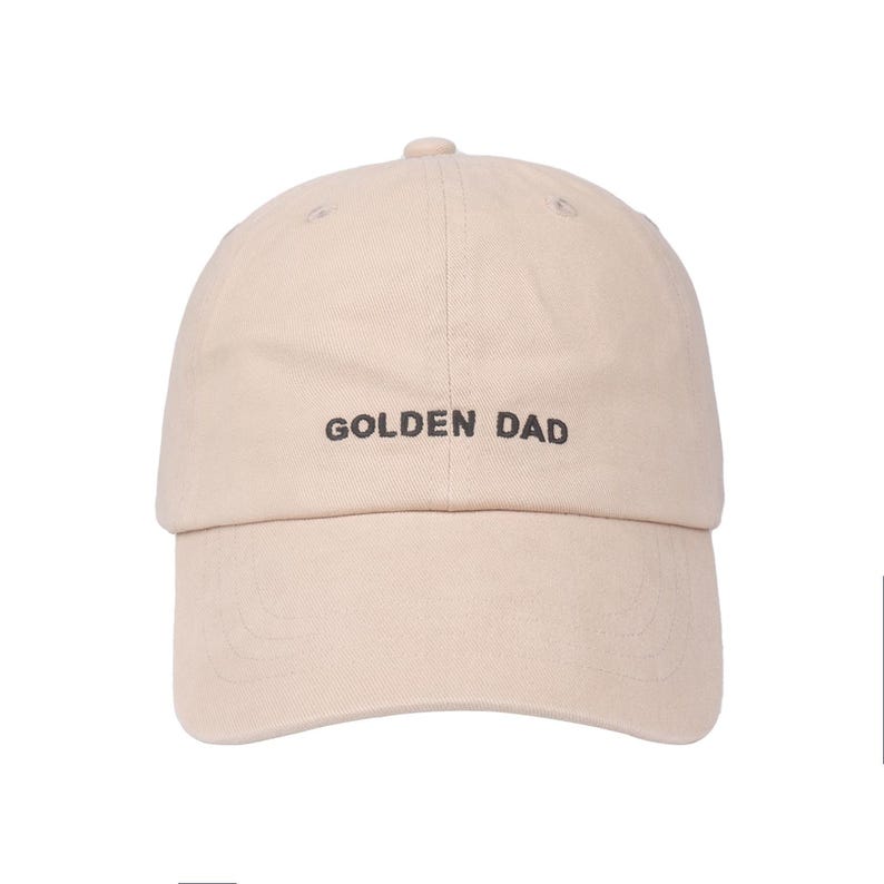 Golden Retriever Dad Hat: Embroidered Cotton Baseball Cap Golden Dad Khaki Cap