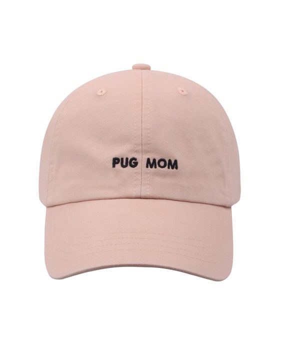 Hatphile Pre-washed Soft Cotton Baseball Cap for Pug Mom