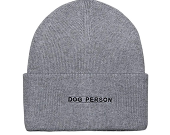 HatPhile Dog Person Embroidered Beanie
