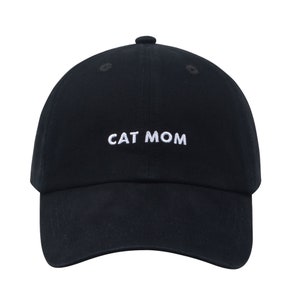 Hatphile Pre-washed Soft Embroidery Dad Hat Baseball Cap Cat Mom