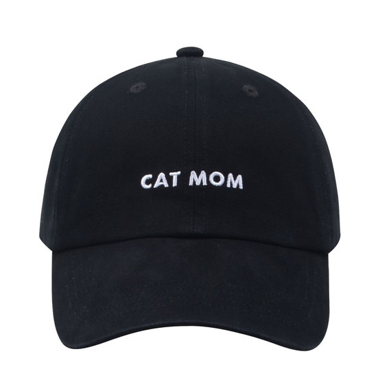 Embroidered Cat Mom Baseball Cap | Cotton Twill Hat Hatphile