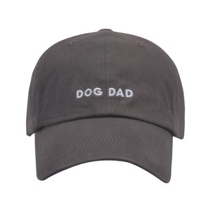 Hatphile Simple Style Unconditional Love Dog Dad Embroidery Dad Hat Baseball Cap Dog Dad Gray
