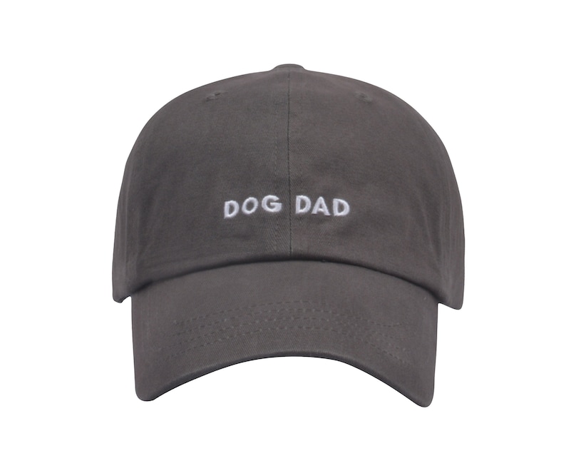 Hatphile Simple Style Unconditional Love Dog Dad Embroidery Dad Hat Baseball Cap Dog Dad Gray