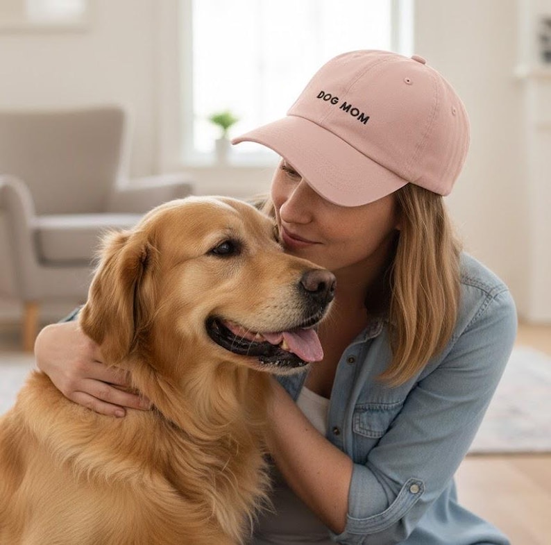 Dog Mom Baseball Cap | Embroidered Cotton Twill Hat, HatPhile image 10
