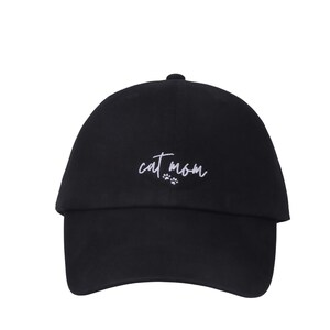 Embroidered Cat Mom Baseball Cap | Cotton Twill Hat Hatphile immagine 3
