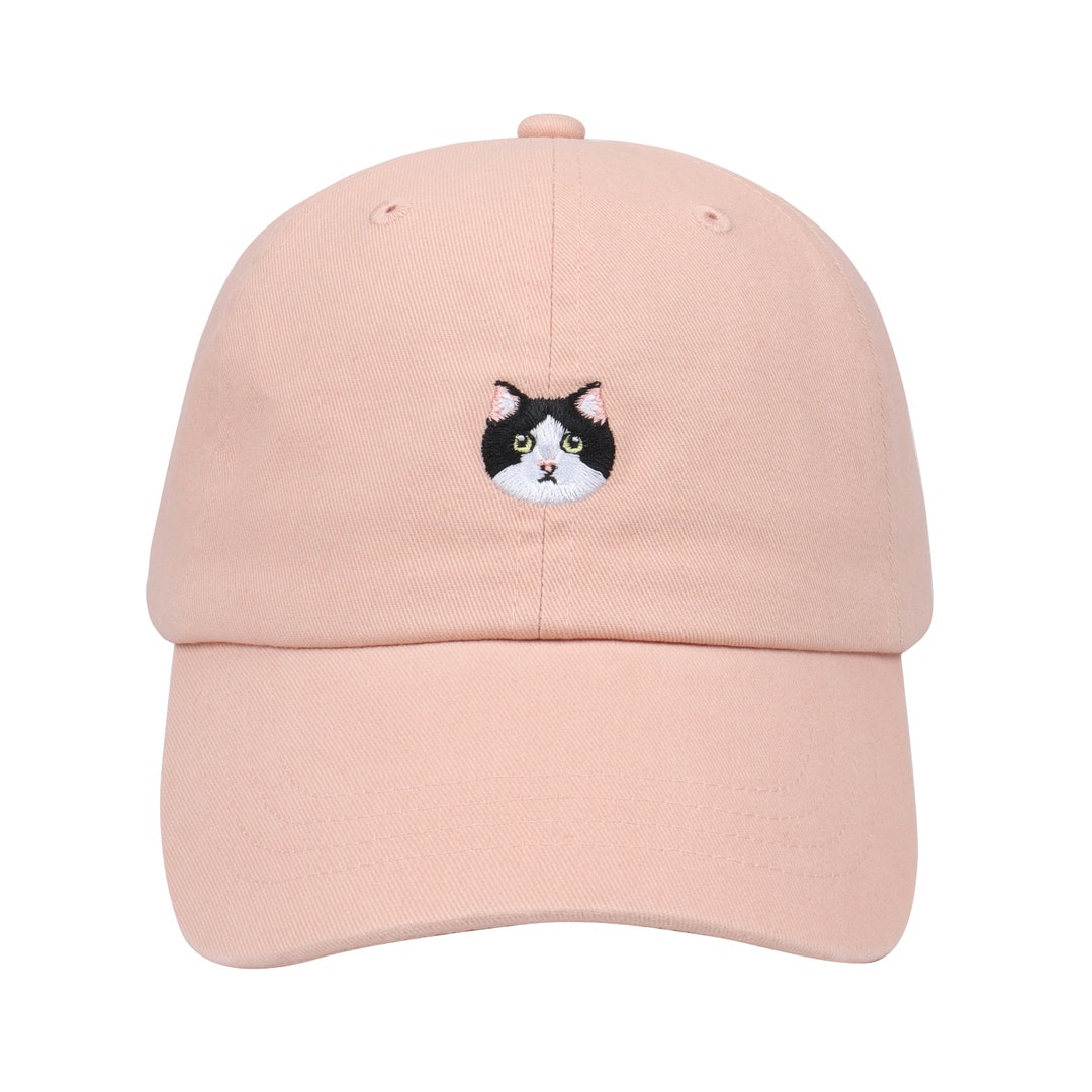 Hatphile Pre-washed Soft Cat Embroidery Ball Cap Perfect