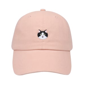 Hatphile Pre-washed Soft Cat Embroidery Ball Cap Perfect Gift for Cat Lovers