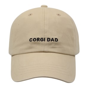 Embroidered Corgi Dad Hat - Soft Cotton Baseball Cap