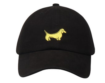 Hatphile Pre-washed Soft Doxie Dachshund Embroidery Dad Hat Baseball Cap