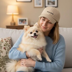 Dog Mom Baseball Cap | Embroidered Cotton Twill Hat, HatPhile image 8