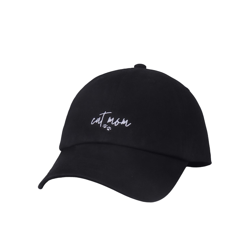Embroidered Cat Mom Baseball Cap | Cotton Twill Hat Hatphile immagine 9