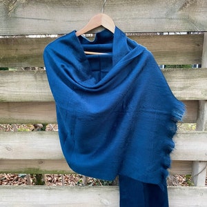 Alpaca Shawl Denim blue | navy blue  shawl scarf