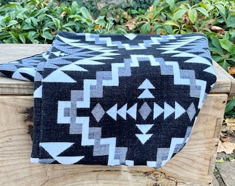 Couverture en laine d'alpaga Queen size - multicolore cadeau unique - couverture noir et blanc - couvertures d'alpaga