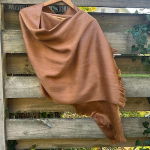 Scialle in alpaca color rame