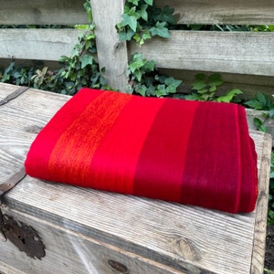 Alpaca Throw Blanket vibrant  Red shades