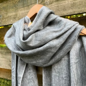 Alpaca Shawl Or Scarf Stone Grey | Stone Grey men’s scarf