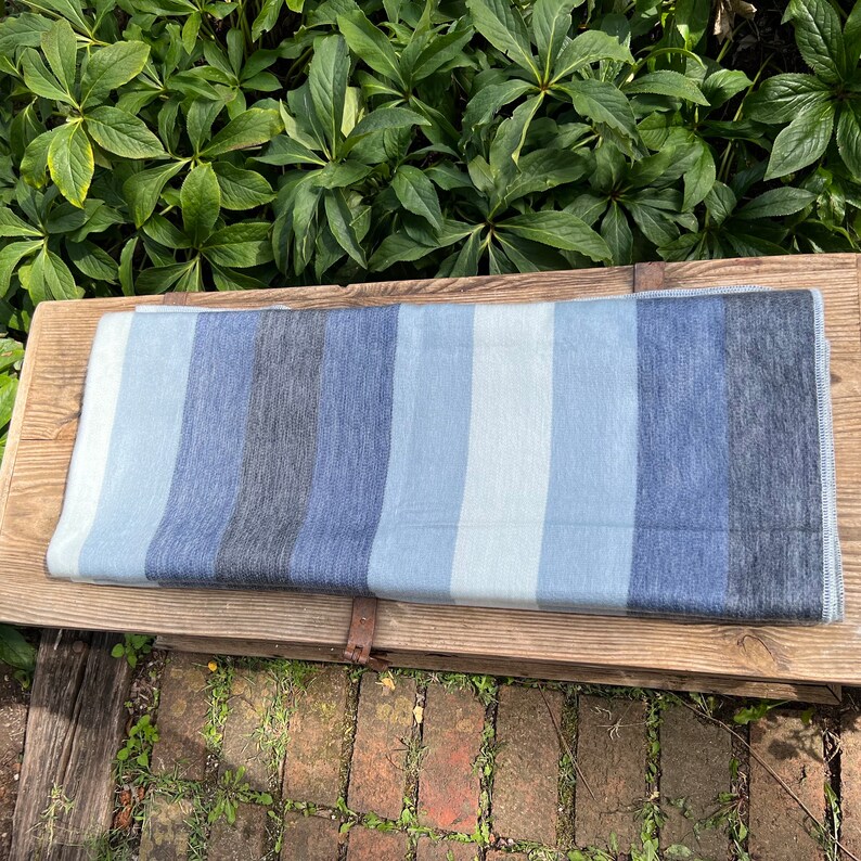 Alpaca Throw Blanket Medium Light Blue Shades Baby Blue Luxury Wool