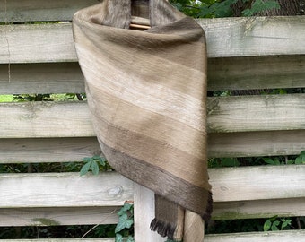 Alpaca Shawl Multicolor Brown shades