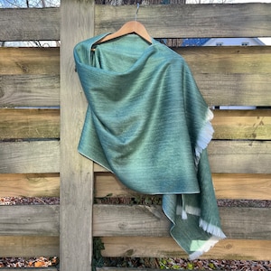 Alpaca Shawl Soft Sage Green