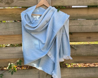 Alpaca Shawl Soft blue