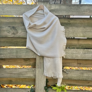 Alpaca Shawl Almond Beige