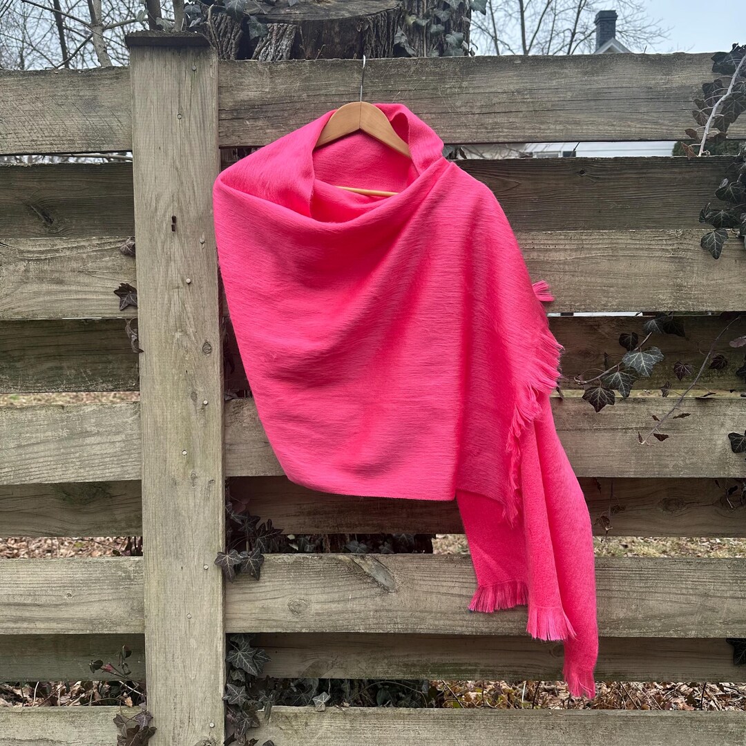 Blush Pink 100% Baby Alpaca Shawl
