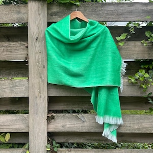 Alpaca Shawl Neon Green