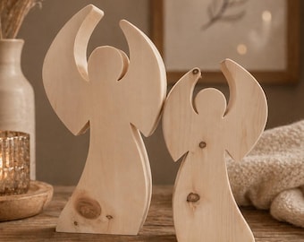 Engel van Zwitserse den – beschermengel van hout – cadeau voor doop, geboorte en Kerstmis – handgemaakte houten engel uit Tirol