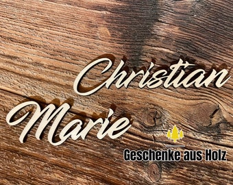 Schriftzug aus Holz | Schild | personalisiert | Schrift | Geschenk | Holzschrift