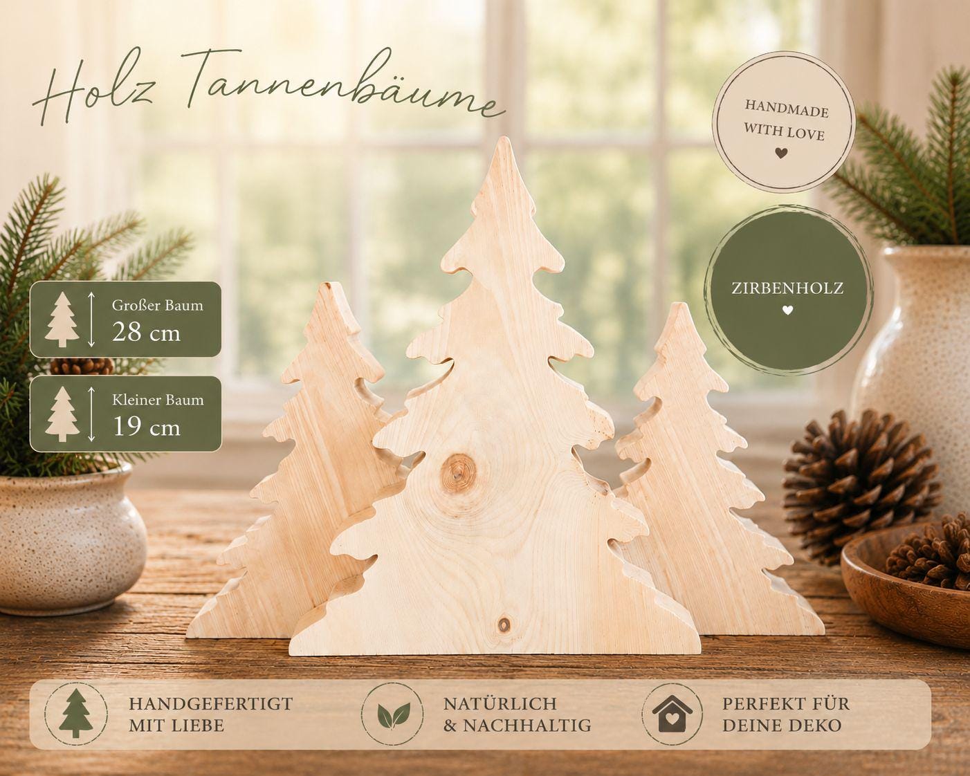 Baum aus Zirbenholz | Zirbe | Weihnachten | Geschenk | Wald | Natur | Zirbenholz | Handarbeit | Weihnachtsgeschenk