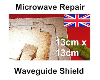 Microwave cover LARGE sheet mica asbestos shield heat waveguide 5" 130mm square UK