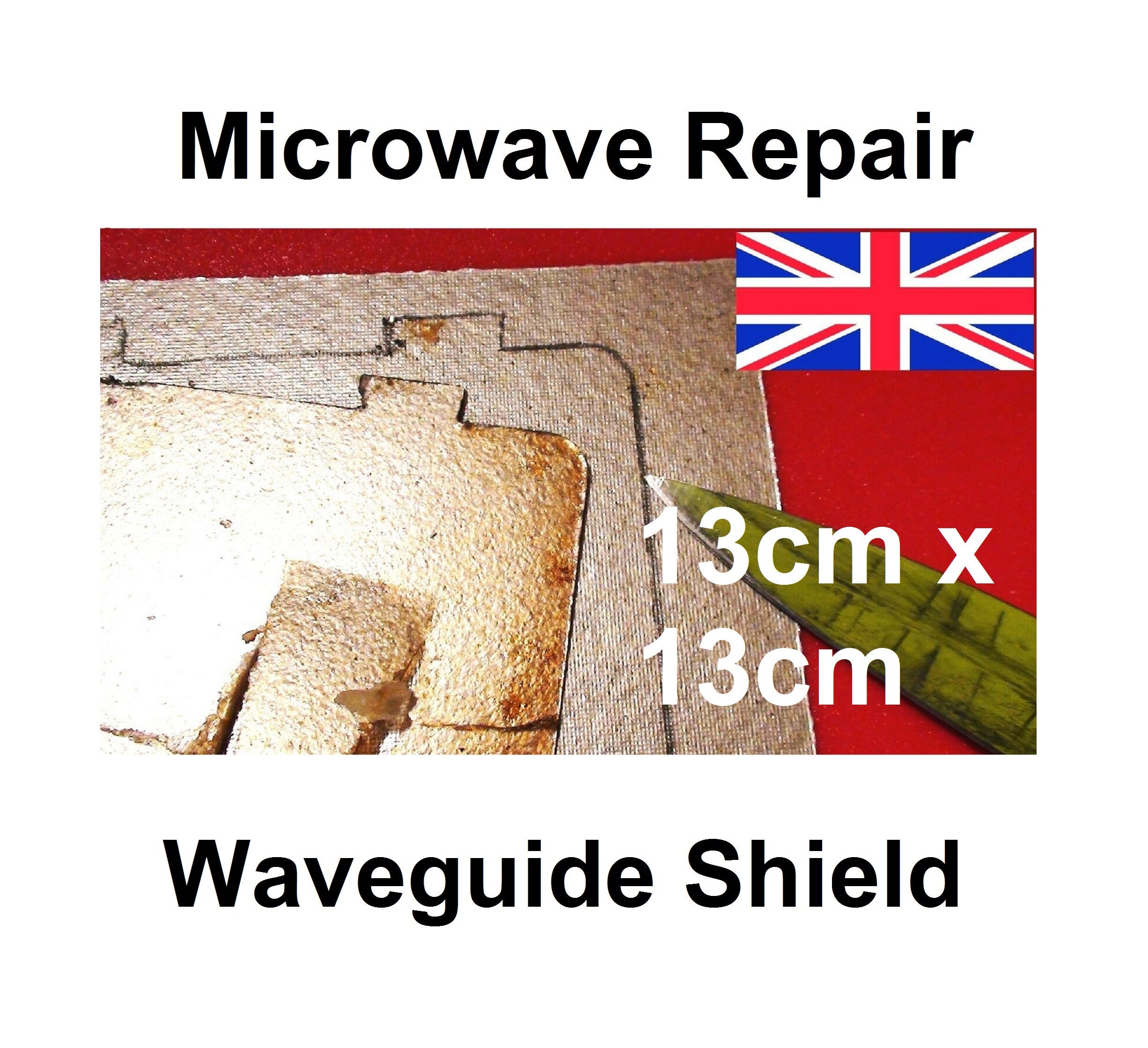Copertura per microonde GRANDE foglio di mica e amianto scudo guida d'onda  termica 5 quadrato 130 mm UK -  Italia