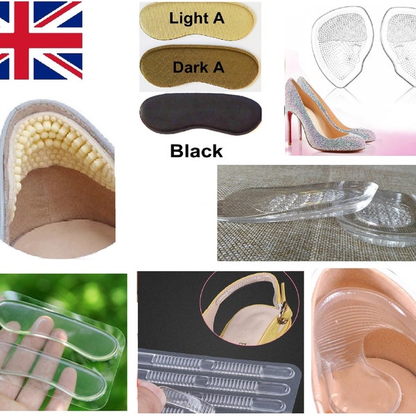 Foot Heel Ankle Blister Protection Sandal Gel Silicone Silicon Soft T Pads Feet Shoes Liner Impact Insole UK