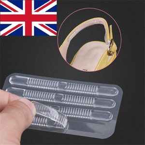 2 Pairs Heel Strap Ankle Sandal Blister Protection Gel Silicon Pads Feet Shoe Liner UK