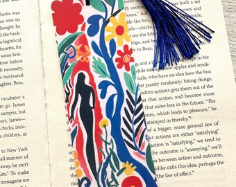 Henri Matisse Inspired Double-sided Laminated Bookmark, Unique Bookmarks, Book Lover gift