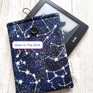 Étui Kindle phosphorescent, étui à livres Constellations, housse pour iPad, pochette pour livres, cadeau pour amoureux des livres