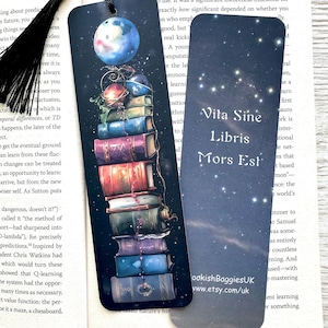 Dark Academia Lesezeichen, doppelseitig, laminiert, Geschenk für Buchliebhaber