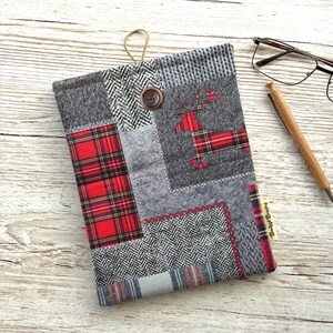 Tartan Patchwork Kindle Sleeve, Book Sleeve, iPad Cover, Paperwhite sleeve, Travel Bookish gift
